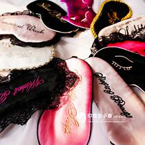 Export single mulberry silk double-sided silk breathable shading sleep sleep cartoon cute embroidery eye mask