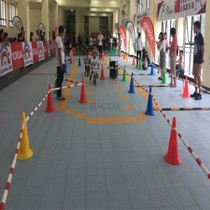 Balance car track pole fixed telescopic sign pole roadblock link Rod roller skating track red and white warning pole