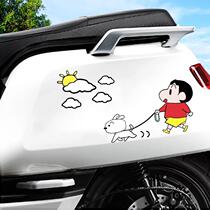 Electric car head stickers cute cartoon small new waterproof sunscreen battery motorcycle scratches cover decorative stickers
