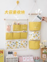 Fabric bedside storage bag wall hanging wall hanging door rear dormitory wall cloth bag artifact wall storage bag