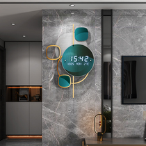 Wall clock living room home Net Red fashion clock simple modern electronic watch Wall personality creative light luxury decorative clock
