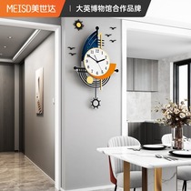Modern creative decoration living room wall clock Nordic light luxury home hanging watch watch Net Red fashion personality hanging clock