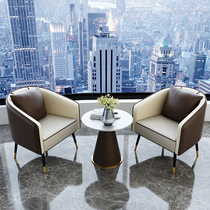 Nordic negotiating table and chairs Combined Café Modern light extravaganza Reception Sofa Small Round Table One Table 2 Chairs