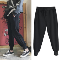 Tide brand sports pants women loose 2021 new autumn and winter Net red wild casual Korean radish Hareen pants pants