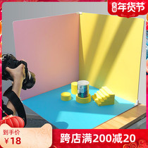 Photo props photography background board black and white solid color ornaments double-sided background paper three-dimensional paper-cut props Gourmet Cake Beauty cosmetics commercial shooting geometric creative scene