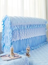cotton wrap wedding celebration solid wood lace set wind princess bed 1 8m cloth art soft full headboard plus dust cover rice bag red leather