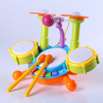 Childrens jazz drum toy set drum girl baby early education puzzle 0-6 years old toy music percussion instrument 3 boys