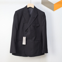 Feng Delun the same CD badge accessories double-breasted suit chest webbing trendy slim show single suit