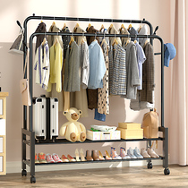 Clothes rack Floor-to-ceiling bedroom household hangers Cool clothes pole folding indoor simple storage Balcony drying clothes rack