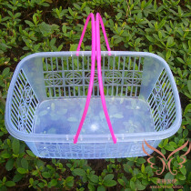 Square strawberry basket hand white environmentally friendly plastic water fruit basket 2 catties of new material poplar plum cherry basket covered