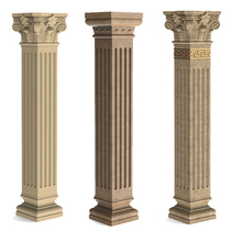 Cast-in-place European Roman square column cement villa door mold template thickened square corner Roman column mold