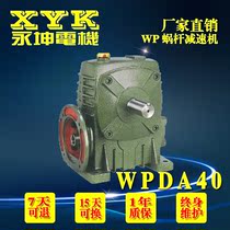 Taiwan Yongkun WPDA WPDS WPDZ40 worm gear reducer vertical motor flange input shaft output