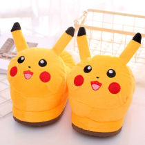 Korean cute cartoon cotton slippers female couple male Winter bag with parent-child wool shoes home warm children