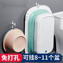 Free-to-punch washbasin accommodating frame bathroom bathing with basin rack shelve washbasin washbasin wall-mounted