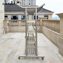 Outdoor Villa Large Removable Clothes Hanger Floor Balcony Home Patio Outdoor cool bar Divine Instrumental Clotheshorse