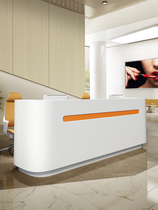 Chongqing company reception desk Simple modern office cashier Paint beauty salon Hotel bar cabinet customization