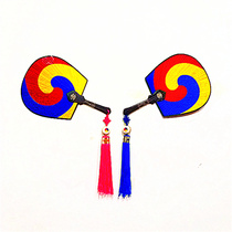 Korean folk traditional characteristics Taiji fabric fan decoration wall pendant Korean crafts gifts