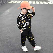 Boys spring suit 2021 new childrens clothing children childrens children Korean version of foreign style clothes tide spring and autumn two sets