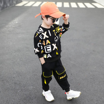 Boys spring suit 2021 new childrens clothing children childrens children Korean version of foreign style clothes tide spring and autumn two sets