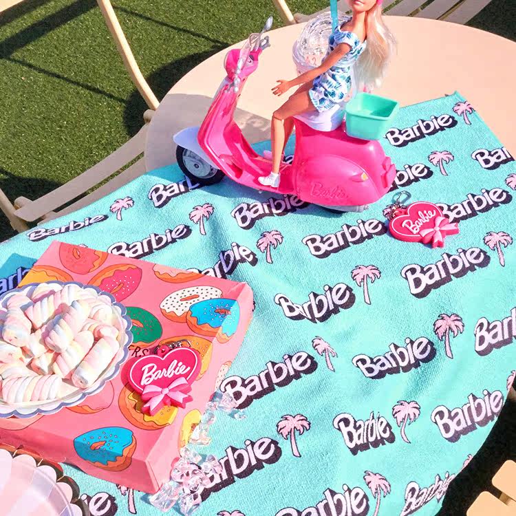 CHUU Korean version of the tourist beach fashion cartoon letter increased swimming cotton 20 summer couple bath towel