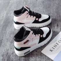 Hong Kong Tide brand 2021 autumn new fashion high-top shoes Korean students womens shoes Leisure Sports Net red high Board Shoes