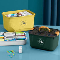 Home Medicine Box Family Pack Large-capacity Portable Emergency Medical Box Small Medicine Box Storage Box Drug Storage Box