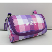 Foreign trade single large capacity home travel plaid fashion waterproof cosmetic bag portable toiletries finishing storage bag