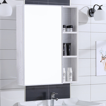  Bathroom mirror cabinet Bathroom wall-mounted simple wash and dressing mirror Toilet space aluminum mirror with shelf Modern