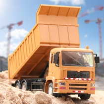 Large simulation remote control dump truck toy dump engineering vehicle Electric model mud head car truck truck transport vehicle