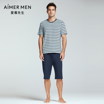 Mr. Adore Mall with the same Modale Striped Feelings Home Series Comfort Shorts NS42F712