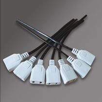 Power tail cable monitoring waterproof box Power female socket extension cable docking head two flat plug male plug with cable