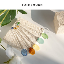 TOTHEMOON Stained glass coffee spoon ins wind net red cute spoon Heat-resistant dessert spoon Creative mixing stick