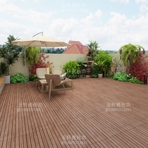 Wood Grain Brick Terrace Ground Floor Brick Imitation Solid Wood Balcony Tiles 600x600 Outdoor Patio Non-slip Floor Tile Mesh Red Brick
