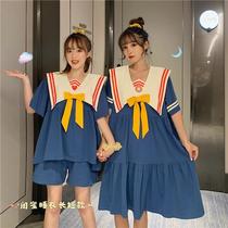 Summer cute Japanese Princess beautiful girl thin home clothes two-piece Net red nightgown ins Wind suit tide