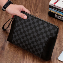 2021 Hands Bag Mens Hand Grab Bag Code Lock Mens Bag Clips Luxury Chessboard Plaid Casual Hands Grab Bag