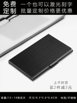 Business card storage box stainless steel thin portable Lady portable business card box custom metal business card holder