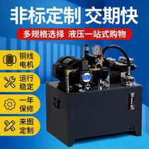Hydraulic station hydraulic system assembly hydraulic oil pump station assembly micro-small hydraulic cylinder hydraulic press power unit