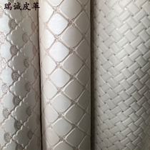 Embroidery soft bag material pu leather wardrobe door sequin sliding door bed strap sponge artificial leather decorative leather material
