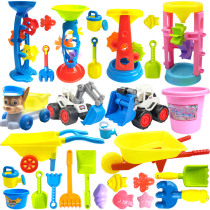 Beach Tools Shovel Bucket Set Beach Toys Playing Sand Tools Sand Dredging Toys Childrens Shovel Hourglass Car Combination