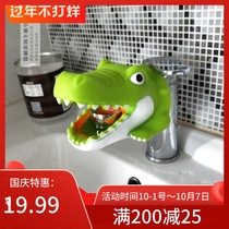 Douyin Korean baby wash hand cartoon faucet splash proof head creative extended water pipe children Bath extended mouth