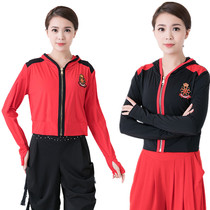 2021 Summer new windproof clothes red black with hat zipped high waist short long sleeves windproof clothes