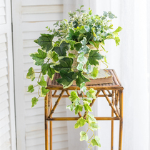A Ying simulation potted fake flowers hanging green plant small ornaments indoor refrigerator air-conditioning cabinet top bionic plant decoration