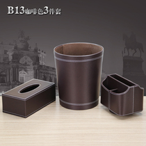 Business office supplies set creative stationery combination pen holder filing cabinet leather high-grade gift office supplies