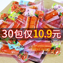 Hand torn crab roe spicy crab meat stick Net red casual snack snack spicy crab Willow open bag price