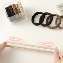 Korea tie hair leather band 2021 New temperament high stretch durable headdress thick black Hairband headwear