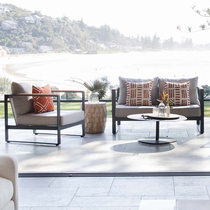 Outdoor sofa courtyard combination Villa Leisure chair outdoor balcony garden aluminum alloy living room solid wood simple furniture