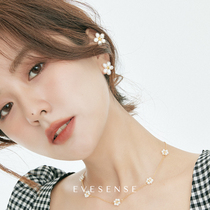 Evesense secret garden natural pearl earbone clip-style sweet and advanced sense without ear-hanging ear clip