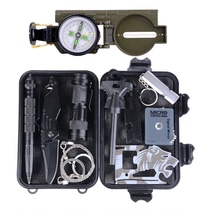 Field survival tool box Outdoor multi-function tinder equipment Life-saving compass set sos adventure supplies