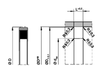 80*64 5*6 3 KR 0080 00701 KR type piston combination seal Parker