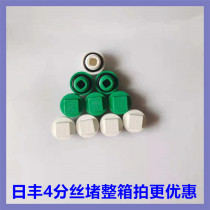 Guangdong Foshan Rifeng PPR pipe fittings water pipe household 20(4 points) silk plug plug White Green
